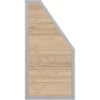 Sichtschutzzaun Anschlusselement Design WPC Alu Sand 90 X 179/90 Cm -Günstiges Heissner Geschäft 4033821042115 3286 1