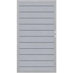 Sichtschutzzaun Tor System WPC Grau-Silber DIN Re 98 X 180 Cm