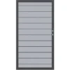 Sichtschutzzaun Tor System WPC Grau-Anthrazit DIN Re 98 X 180 Cm
