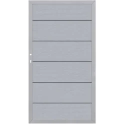 Sichtschutzzaun Tor System WPC XL Grau-Silber DIN Li 98 X 180 Cm
