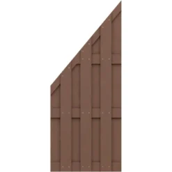 Sichtschutzzaun Anschlusselement Jumbo WPC Braun 74 X 179/90 Cm