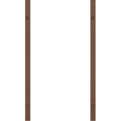 Sichtschutzzaun-Element Doppeltor Torpfosten-SetBraun