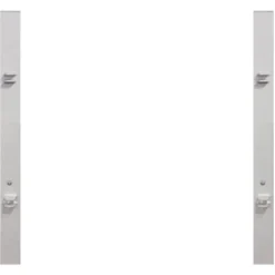 Sichtschutzzaun-Element Doppeltor Torpfosten-Set Silber 150 Cm X 80 Cm X 80 Cm