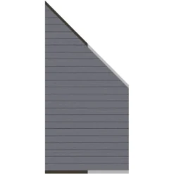 Sichtschutzzaun-Element WPC Zaun-Anschluss-Set Anthrazit 180/90 Cm X 90 Cm