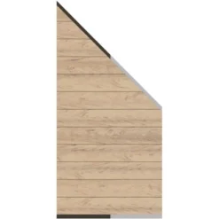 Sichtschutzzaun-Element WPC Zaun-Anschluss-Set Sand 180/90 Cm X 90 Cm