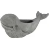 Pflanzfigur Wal 43 Cm Grau