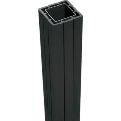 WPC-Pfosten Mit Kappe Inkl. Pfostenanker 240 X 7 X 7 Cm Anthrazit