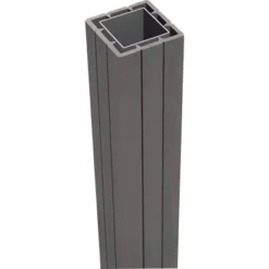 WPC-Pfosten Mit Kappe Inkl. Pfostenanker 240 X 7 X 7 Cm Hellgrau
