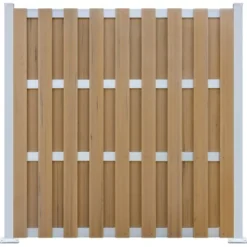 Sichtschutzzaun-Element WPC Aluminium Sandfarben 180 Cm X 180 Cm