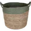 Übertopf Korb Mit Griffen Ø 27 Cm Natur-Grün