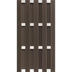 Elephant WPC Zaun Grace Line Braun 180 Cm X 90 Cm X 3,3 Cm