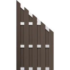 Elephant WPC Zaun Grace Line Braun 180/90 Cm X 90 Cm X 3,3 Cm