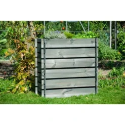 Dobar Hochbeet Mit Stecksystem Kiefer Antharzit 79 Cm X 37 Cm X 79 Cm FSC® -Günstiges Heissner Geschäft 4055894584422 4637 5