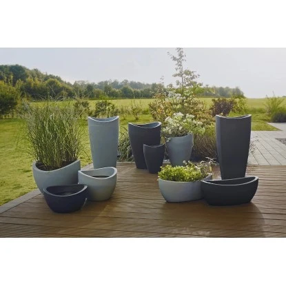 Scheurich Pflanzgefäß Wave Globe Ø 30 Cm Stony-Grey 4 Scheurich Pflanzgefäß Wave Globe Ø 30 Cm Stony-Grey – Bild 2