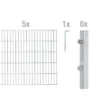 Metallzaun Grund-Set Doppelstabmatte Verzinkt Z. Einbeton. 100 Cm X 1000 Cm -Günstiges Heissner Geschäft 4085312 A 01