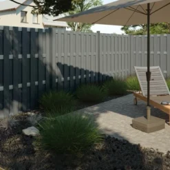 Sichtschutzzaun-Element WPC Aluminium Hellgrau 180 Cm X 180 Cm -Günstiges Heissner Geschäft 4188223 AB 01