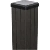 GroJa Pfosten Solid-Fertigzaun Mit Pfostenkappe 300 Cm X 7 Cm X 7 Cm Anthrazit