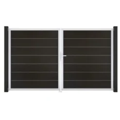 GroJa Grande Steckzaun Tor Premium DIN Rechts EV1 Schwarz