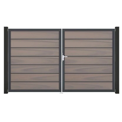 GroJa Grande Steckzaun Tor Premium DIN Links DB Bi-Color Co-extrudiert 3 GroJa Grande Steckzaun Tor Premium DIN Links DB Bi-Color Co-extrudiert