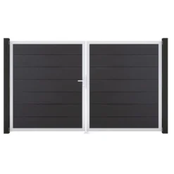 GroJa Steckzaun Tor Grande DIN Rechts DB Anthrazitgrau