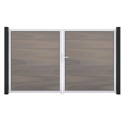 GroJa Steckzaun Tor Grande DIN Rechts EV1 Bi-Color Co-extrudiert 3 GroJa Steckzaun Tor Grande DIN Rechts EV1 Bi-Color Co-extrudiert