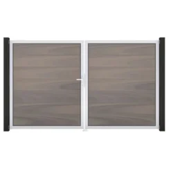 GroJa Steckzaun Tor Grande DIN Links EV1 Bi-Color Co-extrudiert