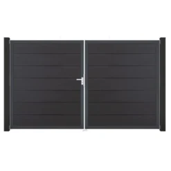 GroJa Steckzaun Tor Grande DIN Links DB Anthrazitgrau