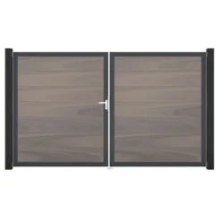 GroJa Steckzaun Tor Grande DIN Links DB Bi-Color Co-extrudiert