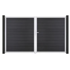 GroJa Solid Steckzaun Tor DIN Rechts EV1 Anthrazitgrau