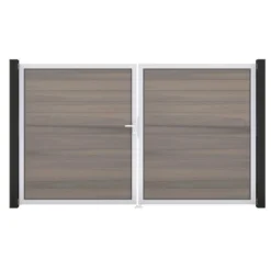 GroJa Solid Steckzaun Tor DIN Links EV1 Bi-Color Sand