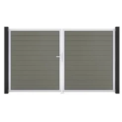 GroJa Solid Steckzaun Tor DIN Links EV1 Grau