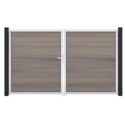 GroJa Solid Steckzaun Tor DIN Links EV1 Bi-Color Co-extrudiert