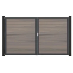 GroJa Solid Steckzaun Tor DIN Rechts DB Bi-Color Sand