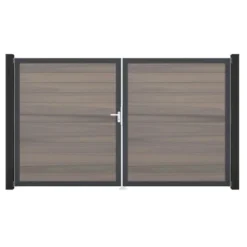 GroJa Solid Steckzaun Tor DIN Links DB Bi-Color Sand