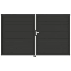 GroJa Steckzaun Tor Lumino DIN Rechts DB Anthrazit