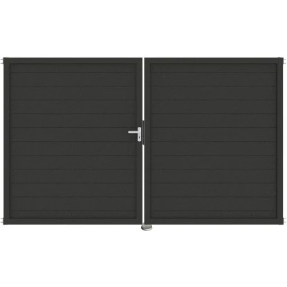 GroJa Steckzaun Tor Lumino DIN Links DB Anthrazit 3 GroJa Steckzaun Tor Lumino DIN Links DB Anthrazit