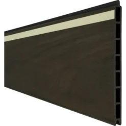 GroJa Solid Grande Lightstripe Einzelprofil Walnuss Co-extrudiert