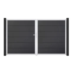 GroJa Steckzaun Tor BasicLine DIN Links EV1 Anthrazit