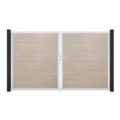 GroJa Steckzaun Tor BasicLine DIN Rechts EV1 Sheffield Oak