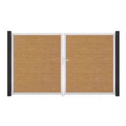 GroJa Steckzaun Tor BasicLine DIN Rechts EV1 Asteiche Natur