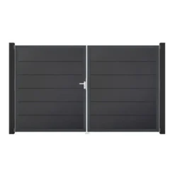 GroJa Steckzaun Tor BasicLine DIN Links DB Anthrazit