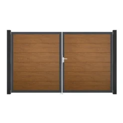 GroJa Steckzaun Tor BasicLine DIN Rechts DB Golden Oak