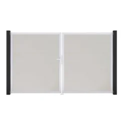 GroJa Steckzaun Tor BasicLiner DIN Links EV1 Weiß