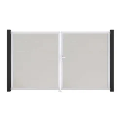 GroJa Steckzaun Tor BasicLine DIN Rechts EV1 Weiß