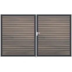 GroJa Steckzaun-Tor Solid-Rhombus 2-flg. DB703 DIN Rechts Bi-Color Co-Ex.