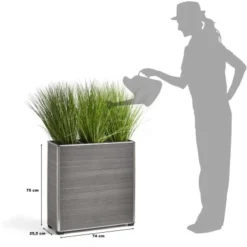 Gartenfreude Pflanzkübel WPC Grau -Günstiges Heissner Geschäft 4251083904082 4655 02