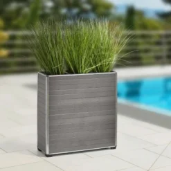 Gartenfreude Pflanzkübel WPC Grau -Günstiges Heissner Geschäft 4251083904082 4655 03