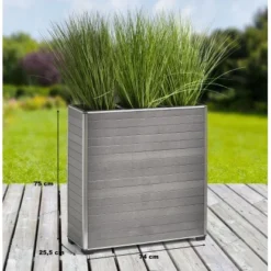 Gartenfreude Pflanzkübel WPC Grau -Günstiges Heissner Geschäft 4251083904082 4655 05