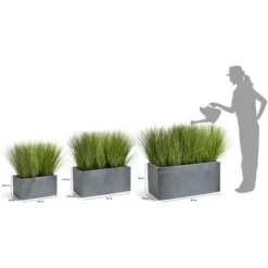 Gartenfreude Pflanzkübel 3er-Set Groß Grau 11 Gartenfreude Pflanzkübel 3er-Set Groß Grau -Günstiges Heissner Geschäft 4251083904228 4655 5