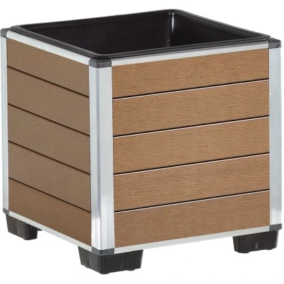 Gartenfreude Pflanzgefäß WPC Eckig Hellbraun 3 Gartenfreude Pflanzgefäß WPC Eckig Hellbraun